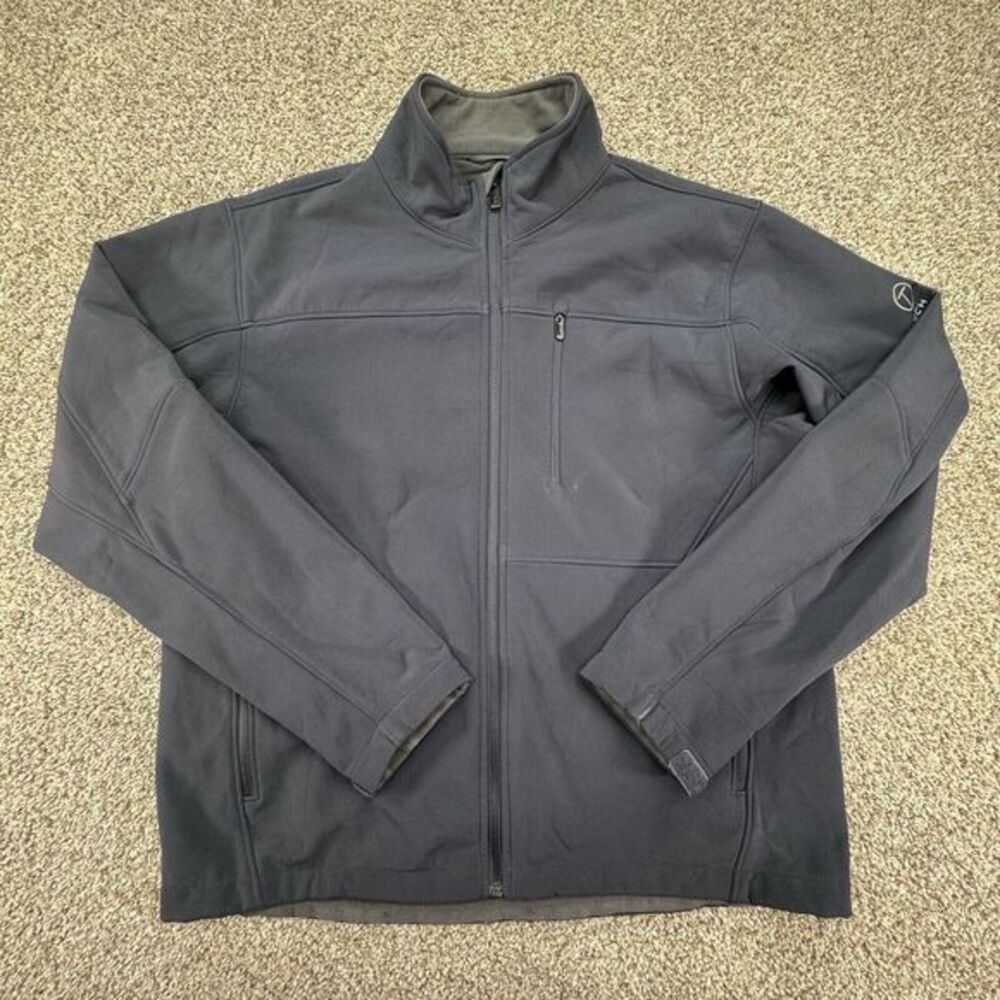 Tumi‎ Tech Jacket Men's Size Large Navy Full Zip Fleece Lined Softshell